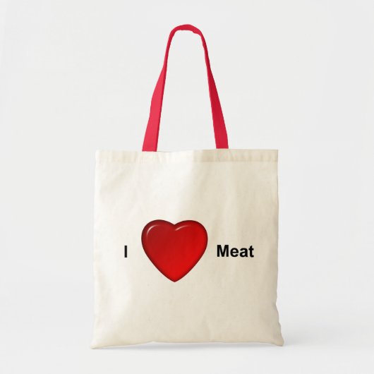 Ik hou van vlees tote bag (Voorkant)