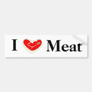 Ik hou van vleesBumpersticker Bumpersticker