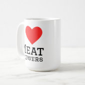 Ik hou van vleesspiesjes koffiemok (Voorkant links)