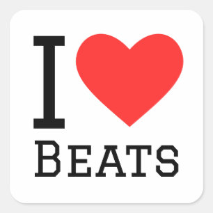 Ik hou van vlekken vierkante sticker