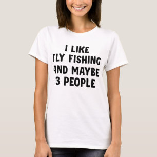Ik hou van vliegen en misschien drie mensen t-shirt
