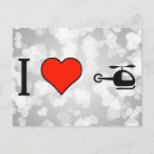 Ik hou van vliegen met helikopter briefkaart (Voorkant)