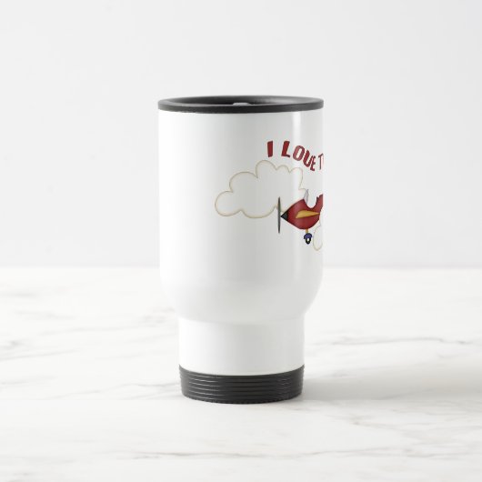 Ik hou van vliegen reisbeker (Center)