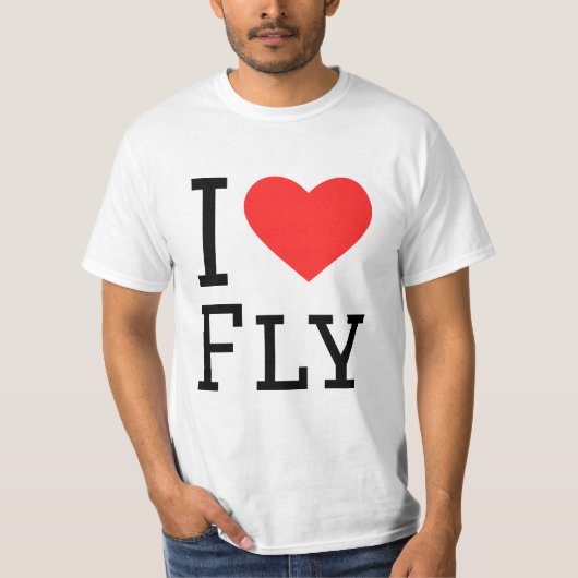 Ik hou van vliegen t-shirt (Voorkant)