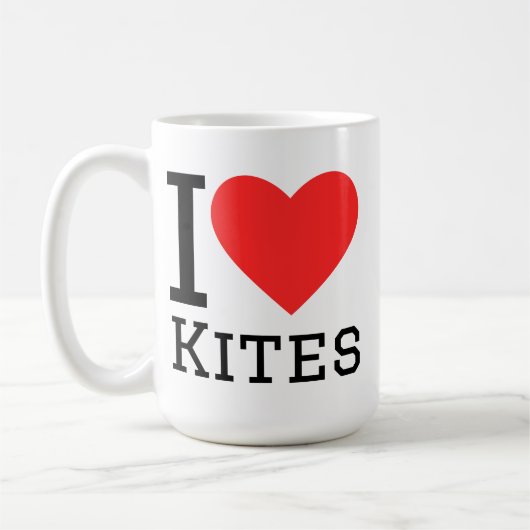 Ik hou van vliegers koffiemok (Links)