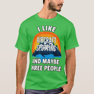 Ik hou van Vliegtuig sporten en misschien drie men T-shirt