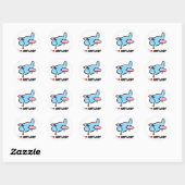 Ik hou van vliegtuigen ronde sticker (Vel)