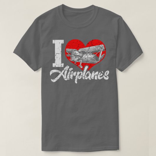 Ik hou van vliegtuigen t-shirt (Design voorkant)