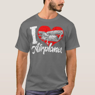 Ik hou van vliegtuigen t-shirt