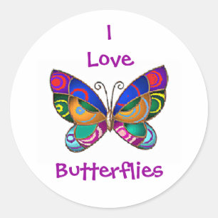 Ik hou van vlinders rond Stickers