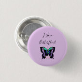 Ik hou van vlinders! ronde button 3,2 cm (Voorkant /achterkant)