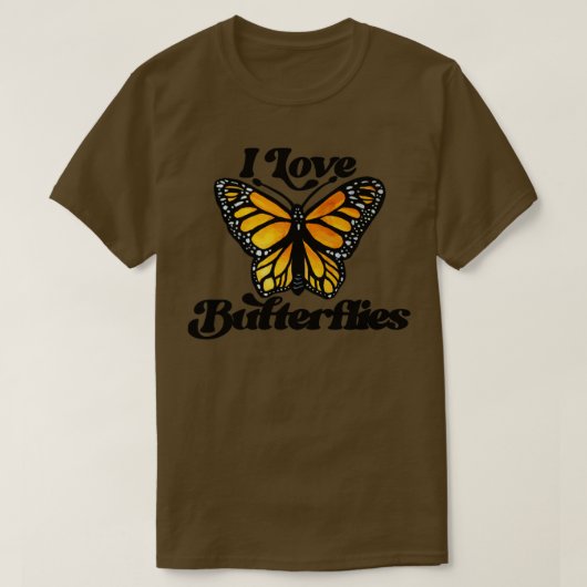 Ik hou van vlinders t-shirt (Design voorkant)