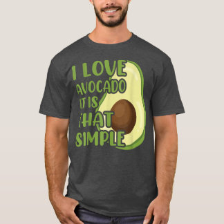 ik hou van vocado het is dat eenvoudige gezonde V T-shirt