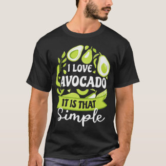 ik hou van vocado is dat eenvoudige fruitgezondhe t-shirt