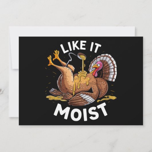 Ik hou van vochtige Thanksgiving turkije jus Kaart (Voorkant)