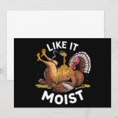 Ik hou van vochtige Thanksgiving turkije jus Kaart (Voorkant / Achterkant)