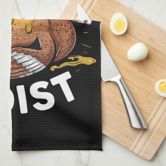 Ik hou van vochtige Thanksgiving turkije jus Theedoek (Quarter Fold)