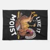 Ik hou van vochtige Thanksgiving turkije jus Theedoek (Horizontaal)