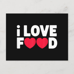 Ik hou van voedsel grappig foodie geschenk voor ma feestdagenkaart