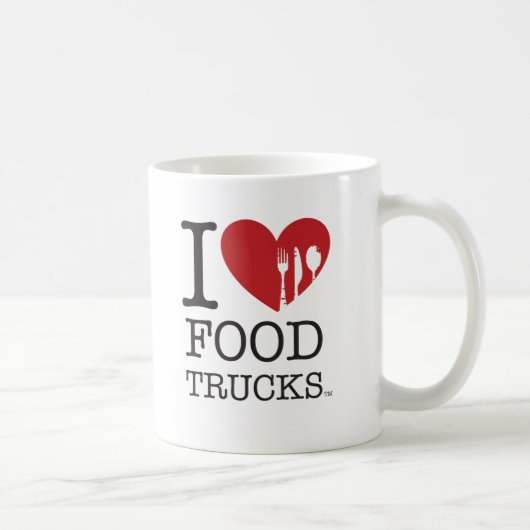 Ik hou van voedseltrucks koffiemok (Rechts)