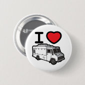 Ik hou van voedseltrucks! ronde button 5,7 cm (Voorkant /achterkant)