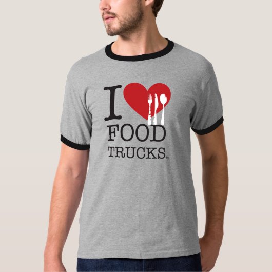 Ik hou van voedseltrucks t-shirt (Voorkant)