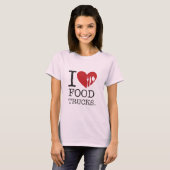 Ik hou van voedseltrucks t-shirt (Voorkant volledig)
