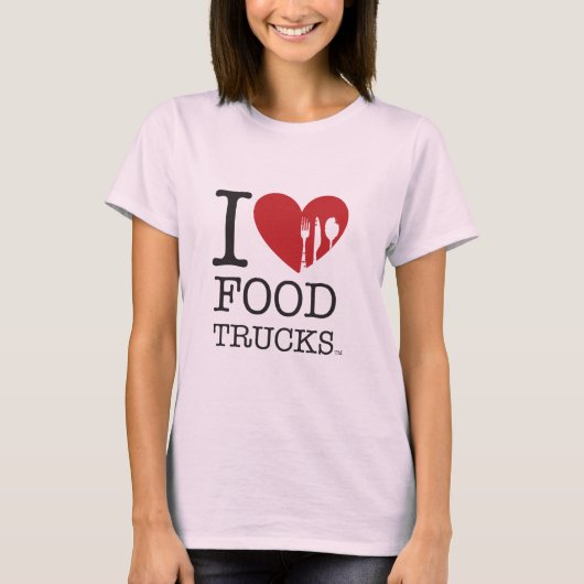 Ik hou van voedseltrucks t-shirt (Voorkant)