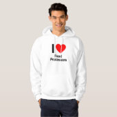 Ik hou van voedselverwerkers hoodie (Voorkant volledig)