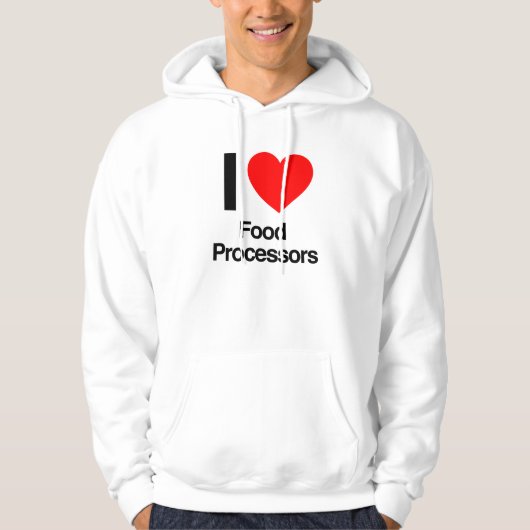 Ik hou van voedselverwerkers hoodie (Voorkant)