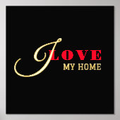 Ik hou van ( voeg jouw tekst toe) Zwart Valentijn  Folie Afdrukken (Voorkant)