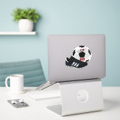 Ik hou van voetbal, bal en schoen, sticker (Laptop op bureau)