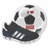 Ik hou van Voetbal, bal en schoen, Sticker (Voorkant)
