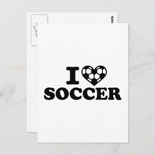 Ik hou van voetbal briefkaart (Voorkant / Achterkant)