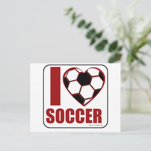 Ik hou van voetbal! briefkaart (Staand voorkant)