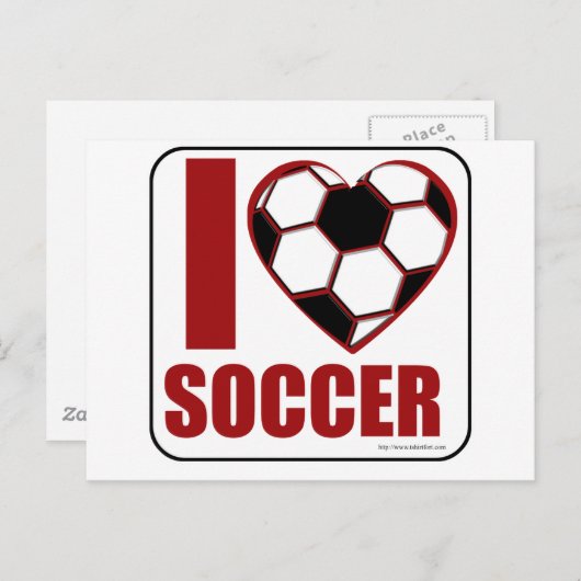 Ik hou van voetbal! briefkaart (Voorkant / Achterkant)