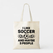 Ik hou van Voetbal en misschien 3 mensen Tote Bag (Achterkant)