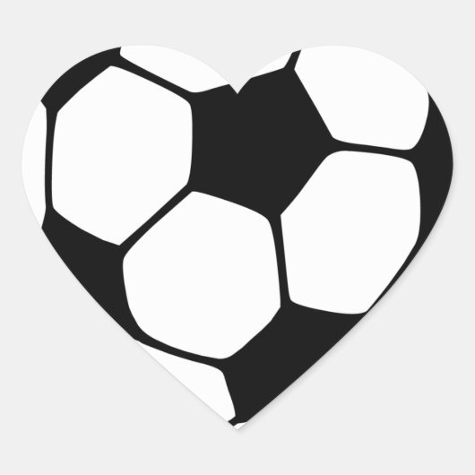 Ik hou van voetbal hart sticker (Voorkant)