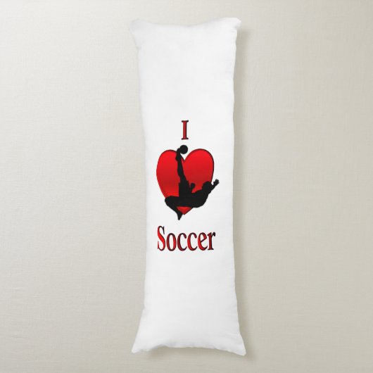 Ik hou van voetbal lichaamskussen (Voorkant Verticaal)