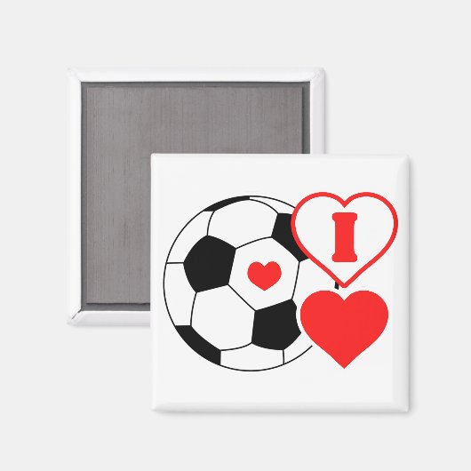 Ik hou van voetbal magneet (Voorkant / Achterkant)