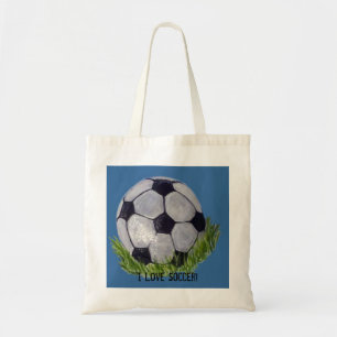 Ik hou van Voetbal met voetbal Tote Bag
