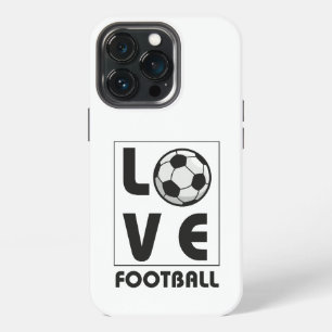 "IK HOU VAN VOETBAL" Minimalistische Typografie Ho iPhone 13 Pro Hoesje