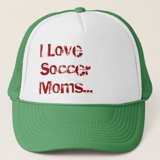 Ik hou van Voetbal Moms...(Pet) Trucker Pet (Voorkant)
