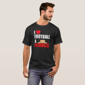 Ik hou van voetbal pitbulls t-shirt (Voorkant volledig)