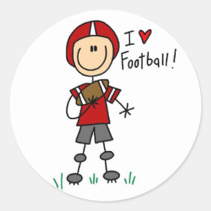 Ik Hou Van Voetbal Ronde Sticker