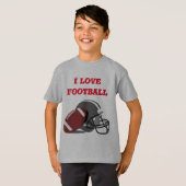 Ik hou van voetbal t-shirt (Voorkant volledig)