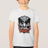 Ik hou van voetbal Tri-Blend shirt (Voorkant)