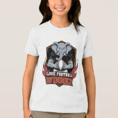 Ik hou van voetbal Tri-Blend shirt (Voorkant)
