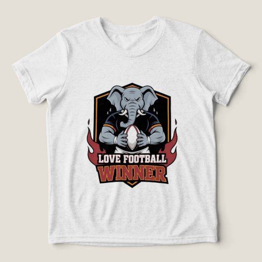 Ik hou van voetbal Tri-Blend shirt (Design voorkant)