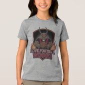 Ik hou van voetbal Tri-Blend shirt (Voorkant)